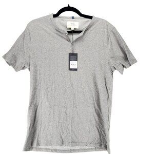 WRK Shirt Mens Medium Gray Short Sleeve Henley *NWT*